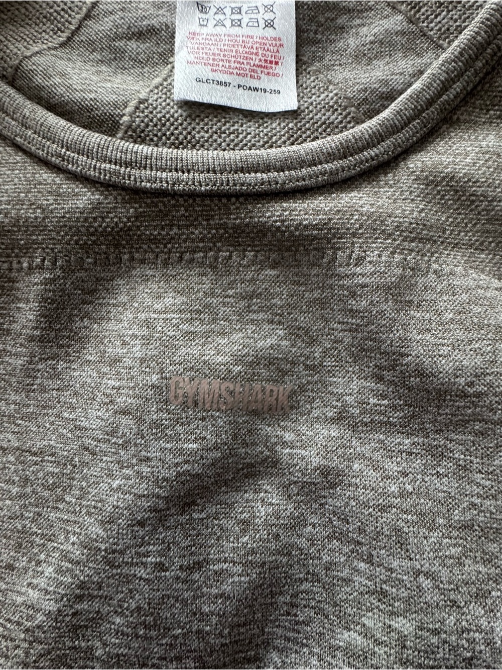 Gymshark Flex Sports Open Back Long Sleeve Crop Top Olive Grey S - Picture 7 of 9